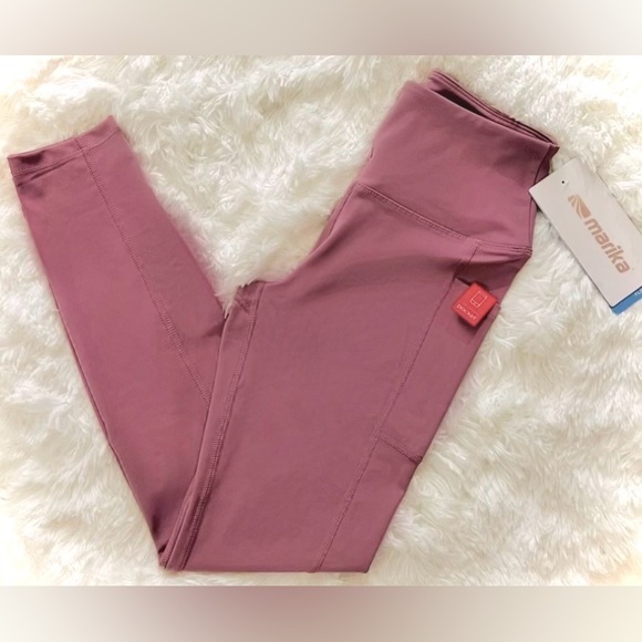 MARIKA || High-Rise Flat Waist Ankle Leggings in Violet - SZ XS ⭐️NWT⭐️ - Picture 8 of 8